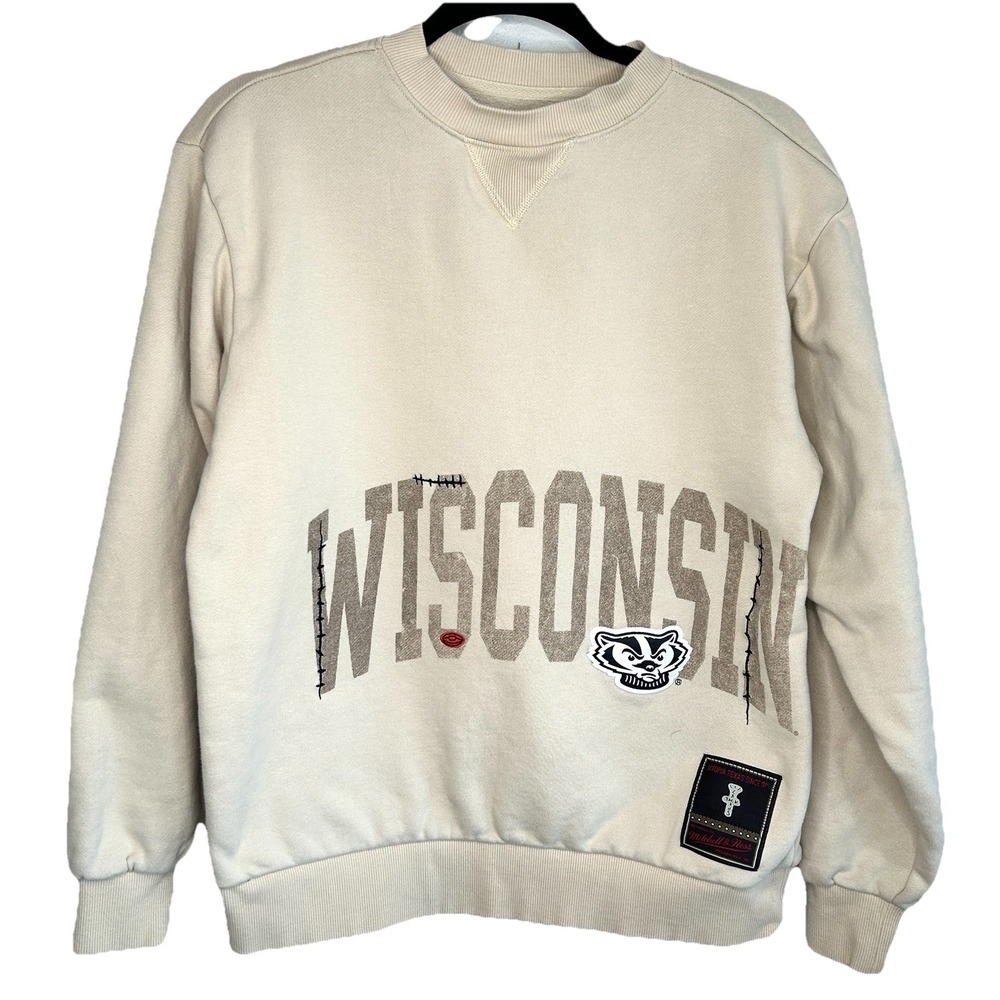 Cactus Jack Travis Scott X Mitchell‎ & Ness Wisconsin Crewneck Sweatshirt Small
